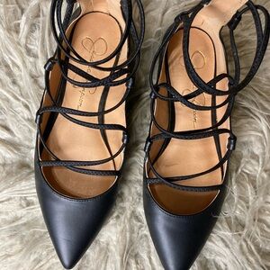 Jessica Simpson Black Strappy Heels